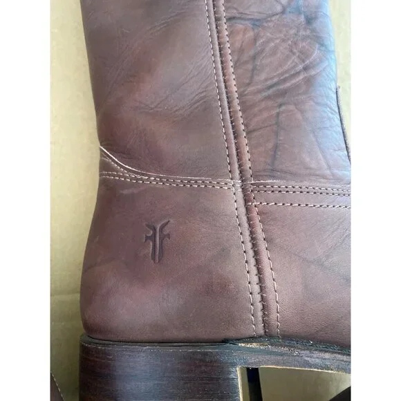 Frye 14L Tall Leather Campus Boots Brown Men 11 87290 VTG Made in USA NEW No Box - Picture 15 of 15